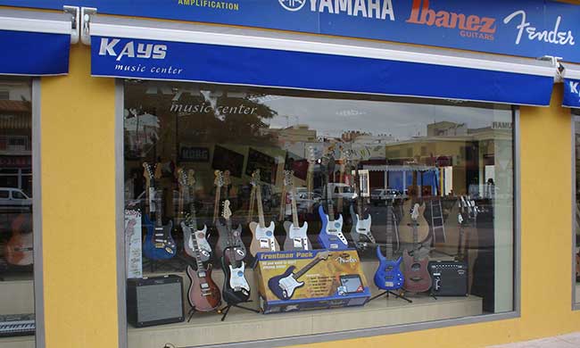 estanterias para tiendas de música en Murcia